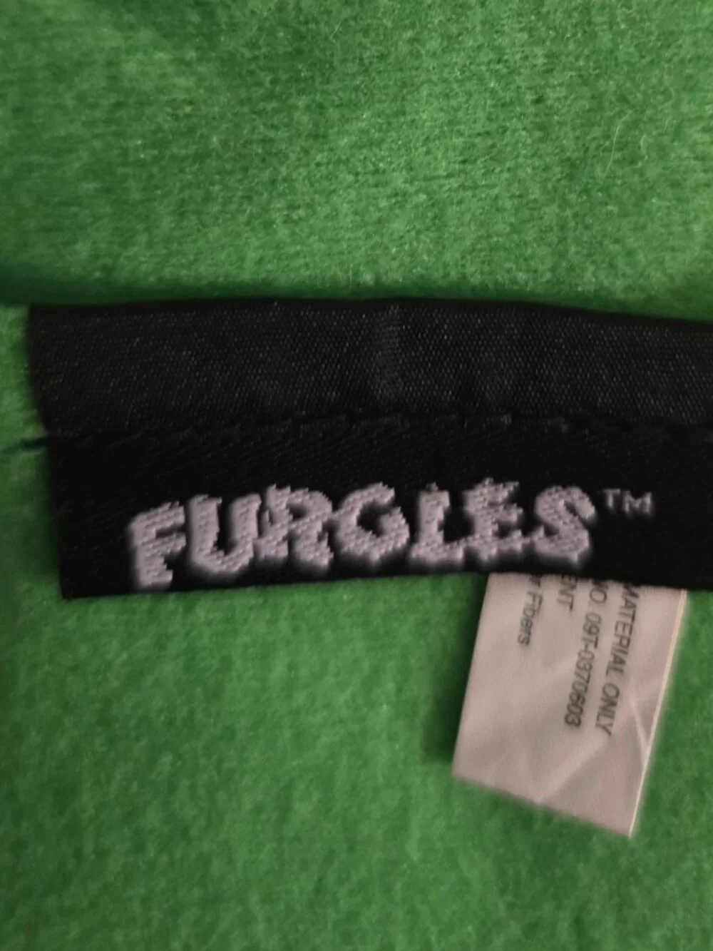Furgle Frog Plush Monster Zipper Pouch Hidden Pocket Blue Green Stuffed Animal